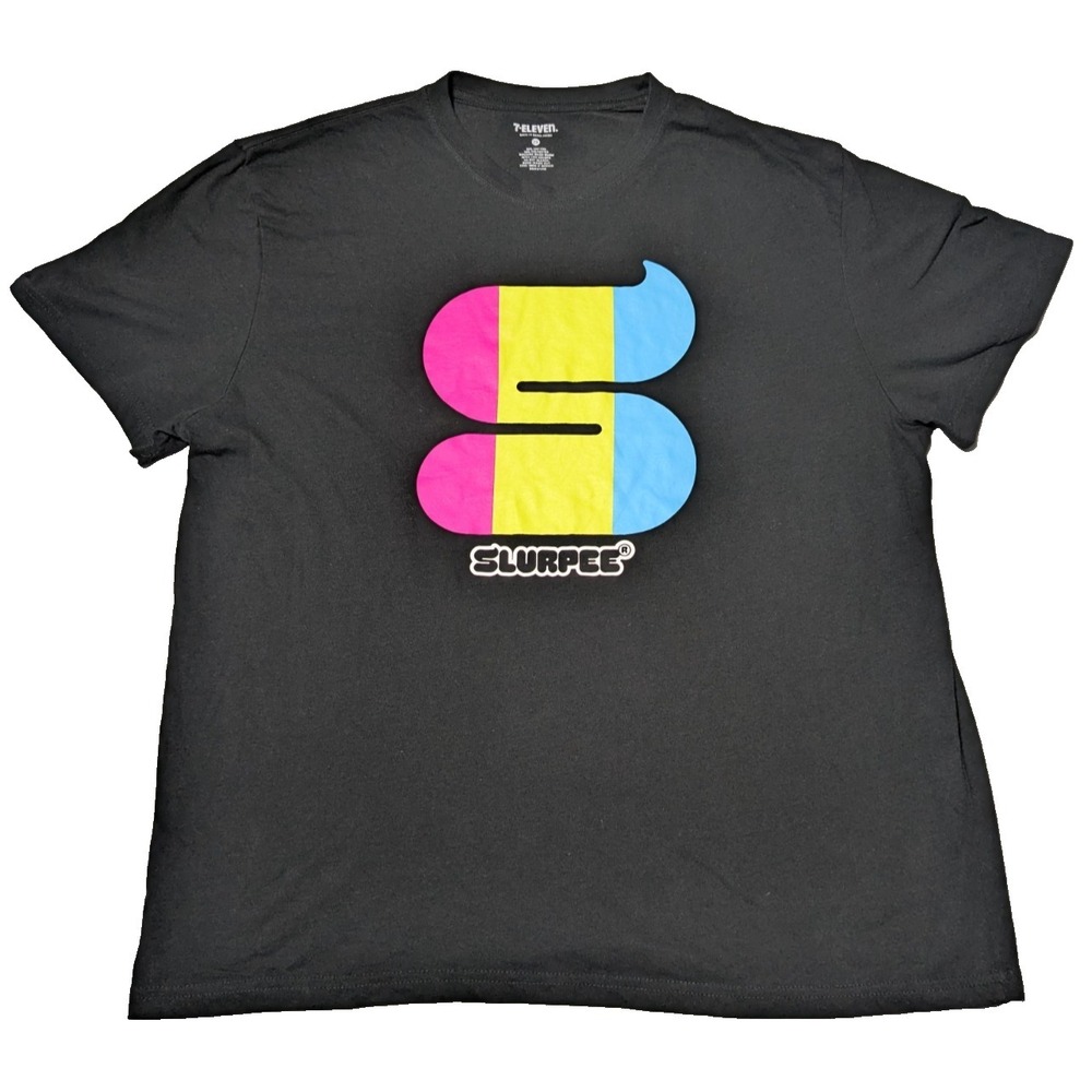 7-Eleven Slurpee T-Shirt Black‎ Short Sleeve - Women Plus 2X